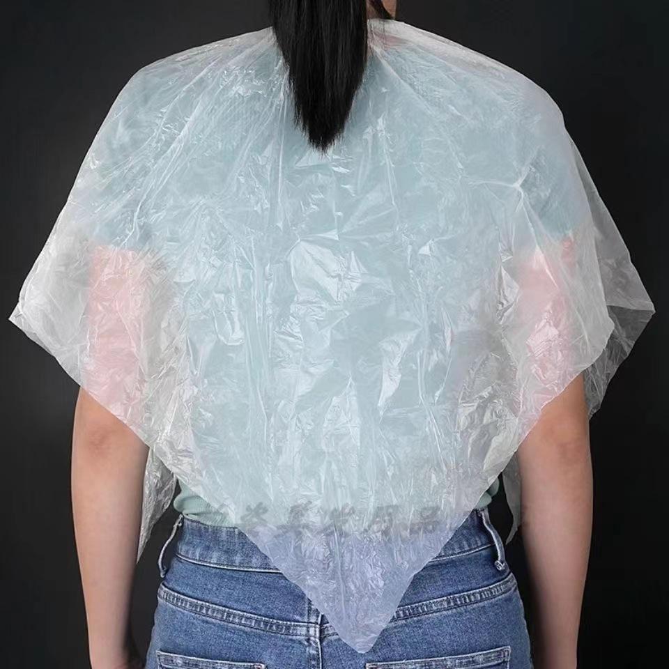 Disposable Waterproof Haircutting & Dye Cape with Drawstring
