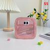 Candy Color Mesh Cosmetic Bag Cute Big Eyes Make Up Case Kawaii Makeup Pouch Makeup Case Portable Toiletry Storage Bag