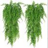 Greenery Wall Hanging Persian Ivy & Rattan Artificial Fern Vine - High Simulation Green Plant