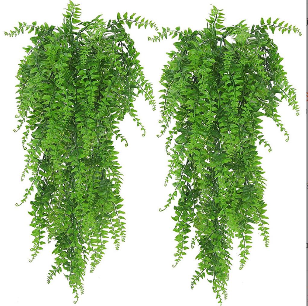 Greenery Wall Hanging Persian Ivy & Rattan Artificial Fern Vine - High Simulation Green Plant
