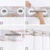 No Hooks Needed Marble Shower Curtain Set with Snap-in Liner, Modern Abstract Shower Curtains for Luxury Hotel Grade Spa-Like Bathroom Decor