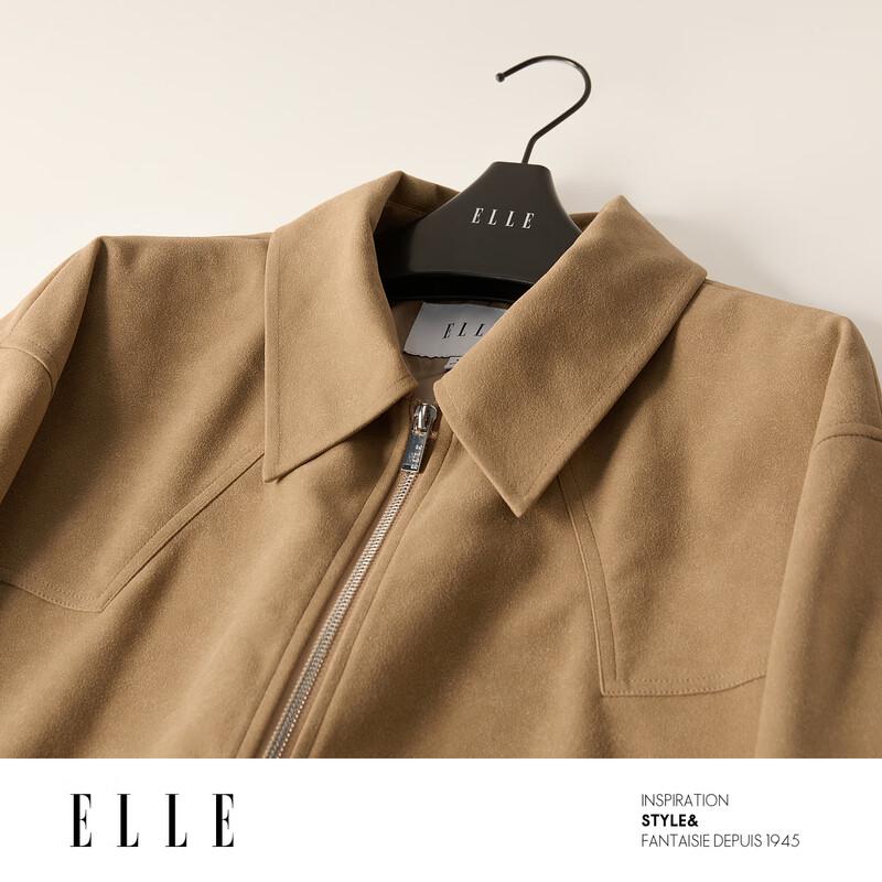 ELLE Women's Khaki Lapel Workwear Jacket