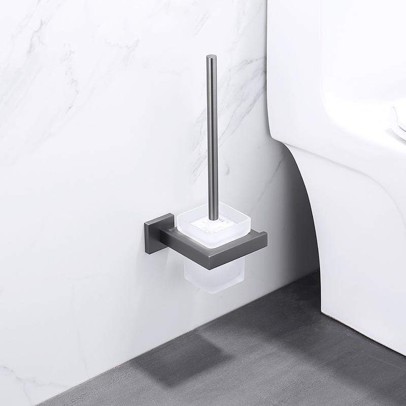 Stainless Steel Gunmetal Nordic Bathroom Towel & Storage Rack Set