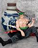 Anime One Piece Two Years Later Roronoa Zoro Sitting Ver. PVC Action Figure Statue Collection Model Kids Toys Doll Gifts 12cm