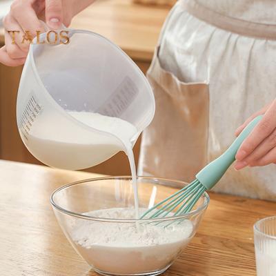 Misurino con scala di filtraggio della schiuma Ampio utilizzo Utile ciotola per sbattere le uova al forno Gadget da cucina Accessori per cucinare