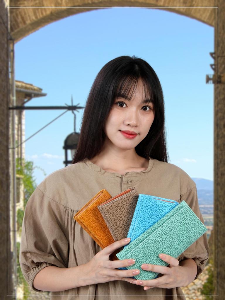 Miyabinno Women's Long Wallet, Genuine Leather, Large Capacity, 13 Card Slots, Easy-to-Use Coin Purse, Italian Cowhide Leather, YKK Zipper,