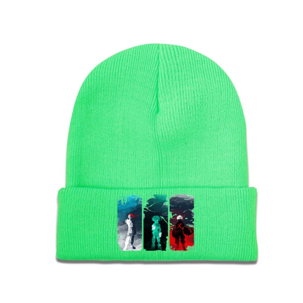 One For All My Hero Academia What's Your Power Knitted Hat Women's Unisex's Skullies Beanies Winter Hats  Warm Cap
