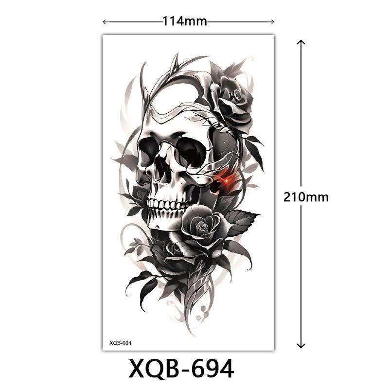 

Маленькая наклейка-тату на всю руку, Цветочные буквы, Простая наклейка-тату с цветком 114*210mm