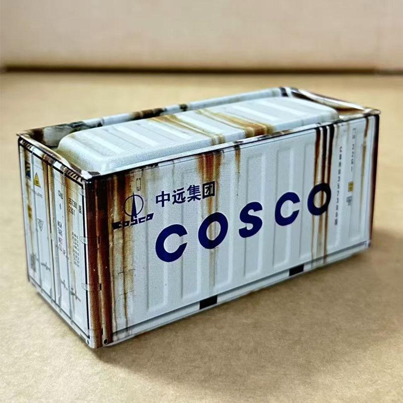 Miniature Tinplate Shipping Container Display Box for Figurines - Trendy Collectible Ornament & Storage Gift