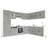 Set di Armadietti da Cucina Lucca, 14 Pezzi, Grigio Cemento