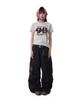 AAKAM 98 Knee Pin-Tuck Contrast Cargo Pants (Black)