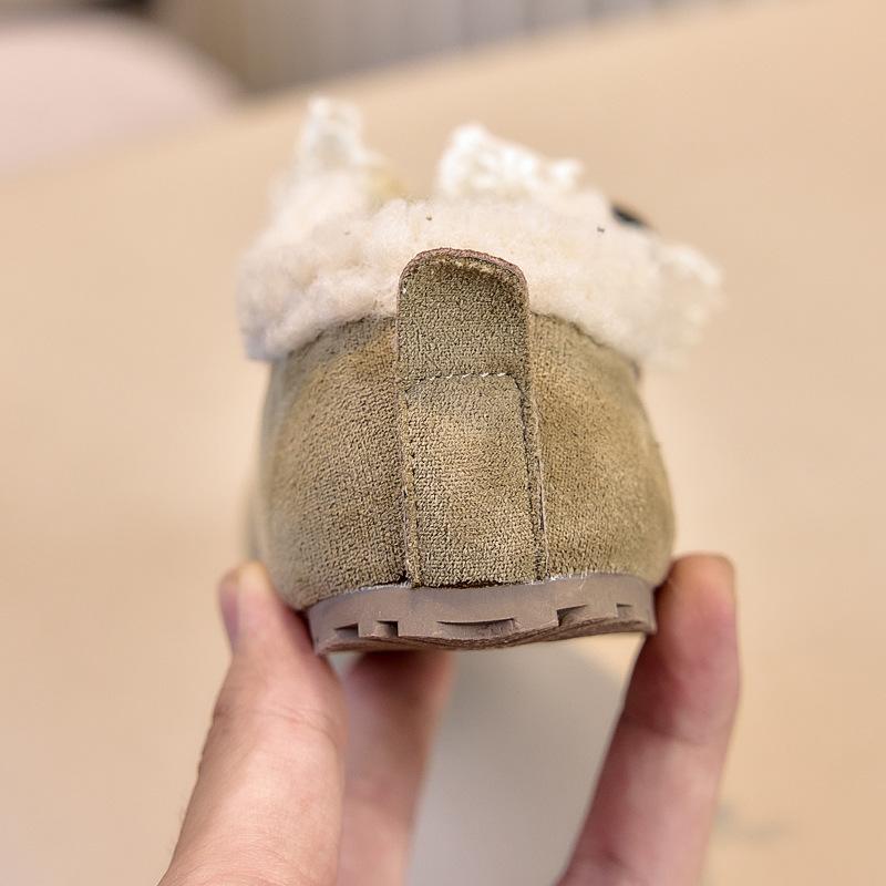 2025 Winter French Plush Fur Bow Lace Shoes: Elegant Birkenstock Style for Evening Gowns
