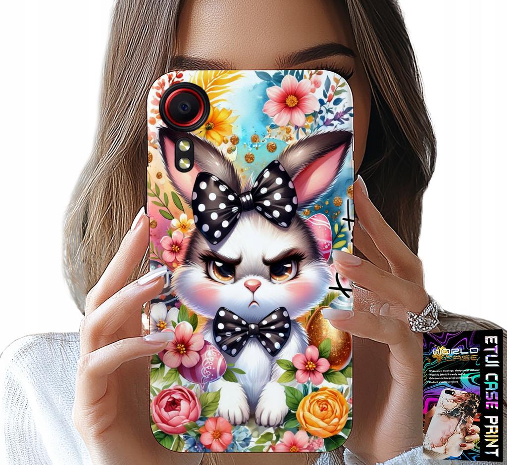 Etui Do Samsung Galaxy Xcover 7 - Królik Wielkanocny, Zając, Jajka + Szkło