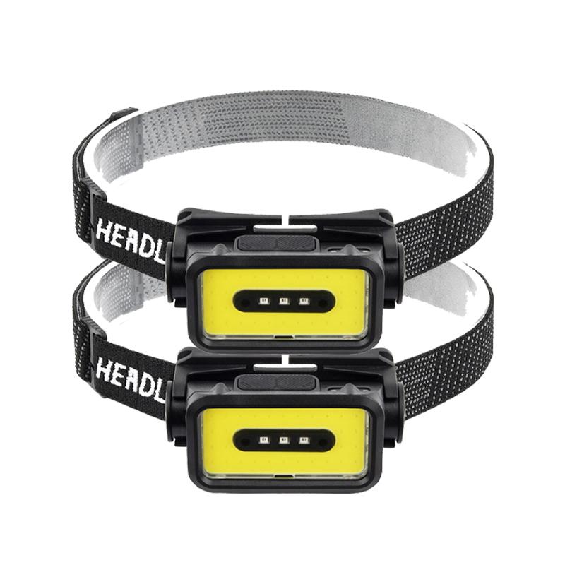 Super Bright Led Headlamp Portable COB Sensor HeadLight With 18650 Battery USB Rechargeable Head Flashlight For Fishing Camping