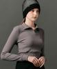 Sitipabjeu [Cp] Slim Ribbed Pique Polo Shirt Long Sleeve [Gray]