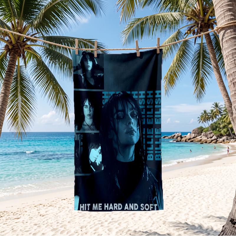 Billie eilish (23) Beach Towel Large Towel For Pool Summer Vacation Bath Gift