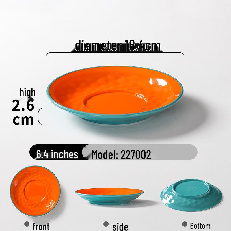 A5 Melamine Porcelain-Style Dessert Bowls: Creative Double-Ear Set for Sweets, Soup, Shaved Ice, and Snacks