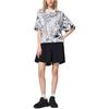 Li Ning X Disney Mickey Serie SS22 Cartoonmuster Allover-Print Lockeres Kurzarm-T-Shirt Damen Tops Schwarz Weiß AHSS272-3