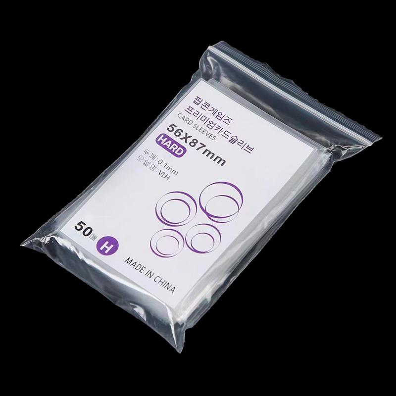 50Pcs Korea Card Sleeves Clear Acid Photocard Holographic Protector Film Album