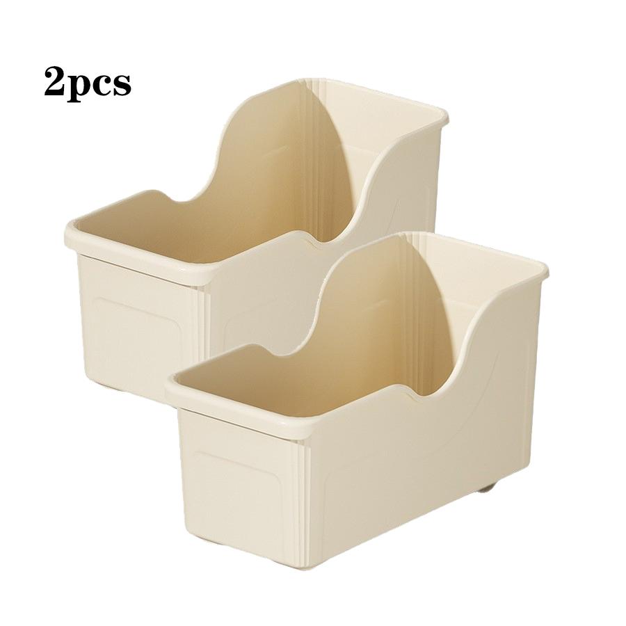 Plastic Organizer Bins, Tall Under Sink Organizer with Handle for Kitchen, Bathroom Pantry Kitchen Organizers Storage Baskets