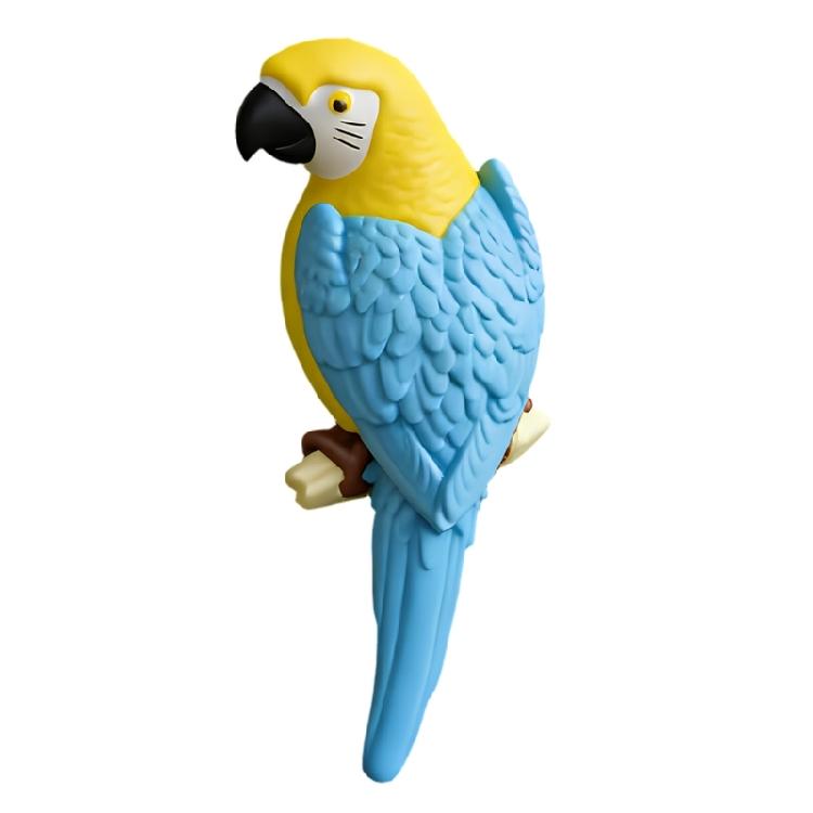 

Hanging Parrots Decors Realistic Bird Sculptures Outdoor Parrots Figurine for Tropicals Tree Wall Decors синий