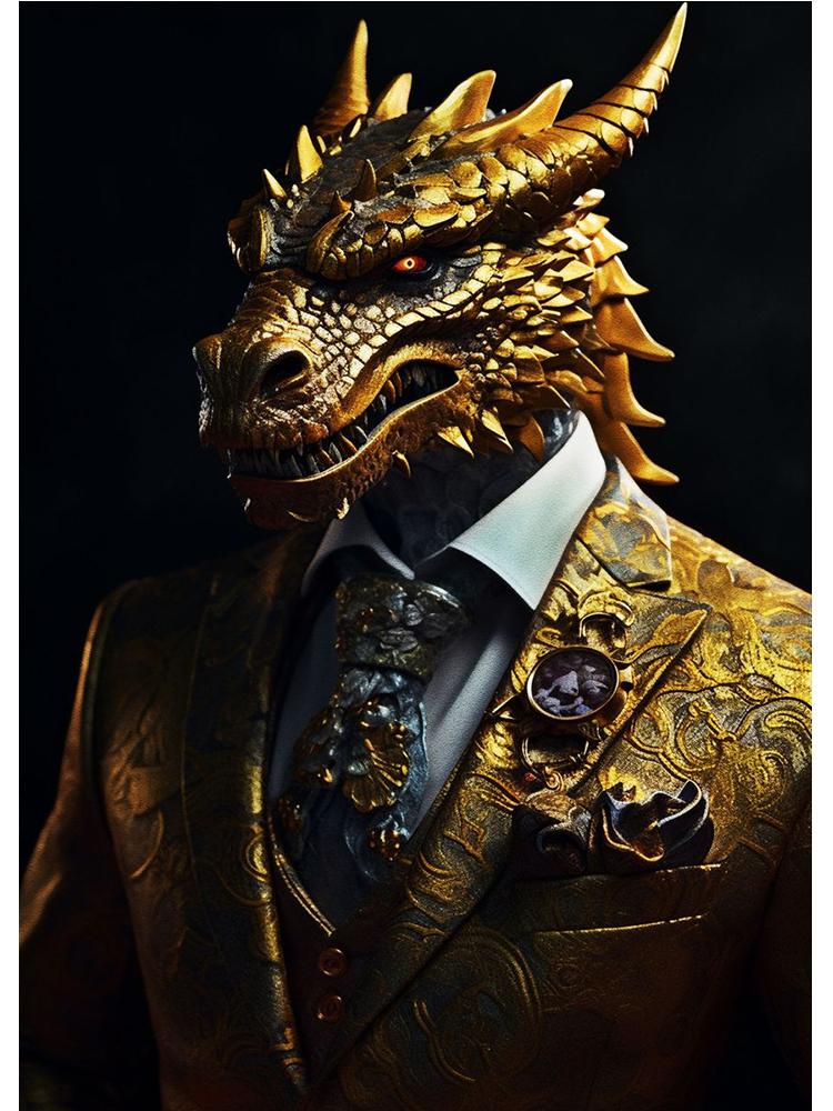 Mode Business Anzug Tiere Eule Affe Elefant Porträt Leinwand Malerei Poster Druck Wand Kunst Für Wohnzimmer Wohnkultur