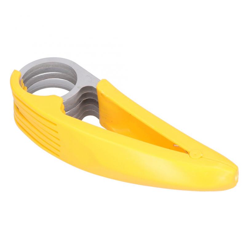Stainless Steel Banana Cutter 17.5cm Kitchen Slicing Tool Yellow