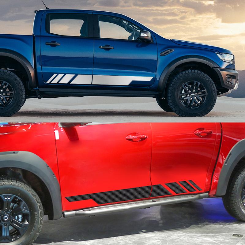 Universal Car Side Door Strip Stickers Cool Style Pickup Truck Vinyl Film Decals Decoration Car Accessories For Pickup Truck SUV