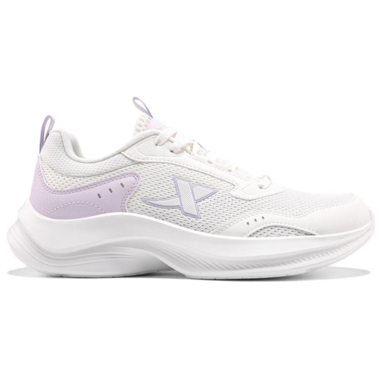 Xtep Jumping Shoes Sports Versatile Shock Absorbing Wear Resistant Breathable Low Top Casual Running Shoes Women Sneaker White Purple 876418110061-5