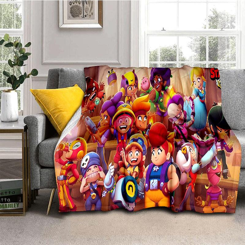2025 New Style Brawlls  Cartoon Game Blanket,Soft Throw Blanket for Home Bedroom Bed Sofa Travel Picnic Cover Kid Gift
