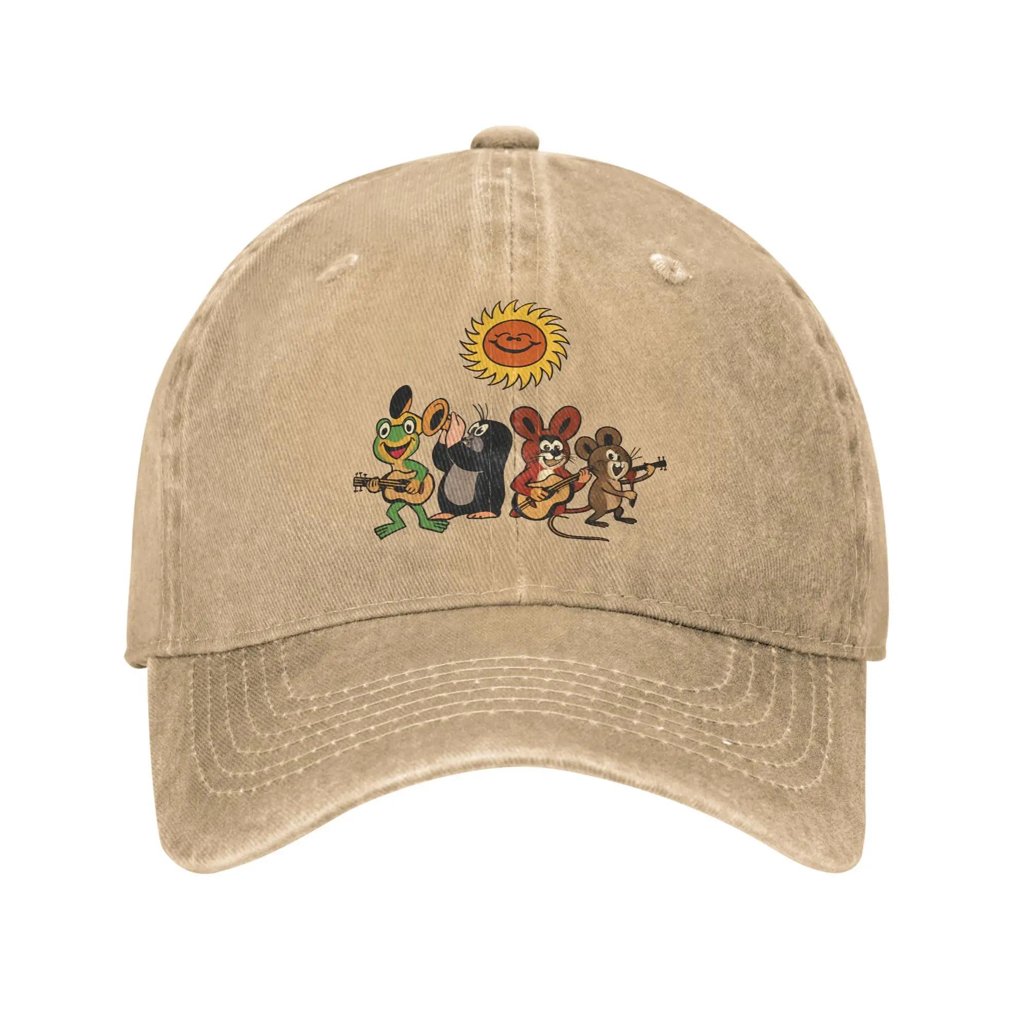 

The Little Mole Multicolor Sun Baseball Cap Women Unisex Custom Trucker Summer Casual Running Hippie Adjustable Baseball Caps One Size