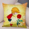 Little Prince Cushion Cover Decor France Anime Cartoon Print Pillow Case for Sofa Home Children Room Soft Plush Throw Pillowcase