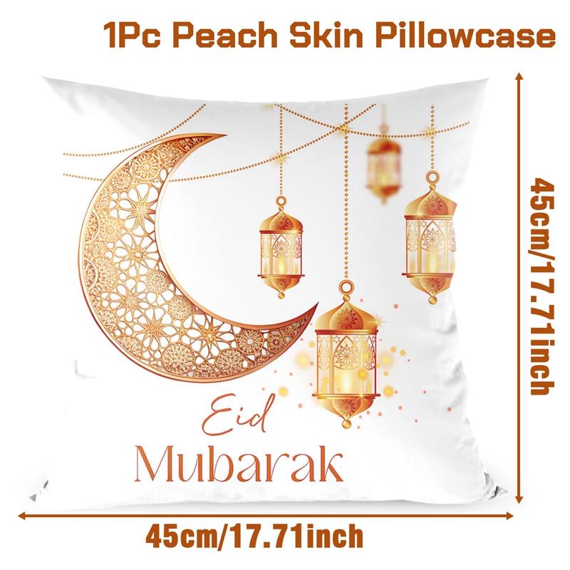 45x45cm EID Cushion Cover Ramadan Decoration For Home Eid Mubarak Islamic Muslim Party Eid al-Fitr Ramadan Kareem Eid AL Adha