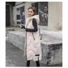 Down cotton clothes long vest women's autumn and winter new fashion hooded casual vest jacket