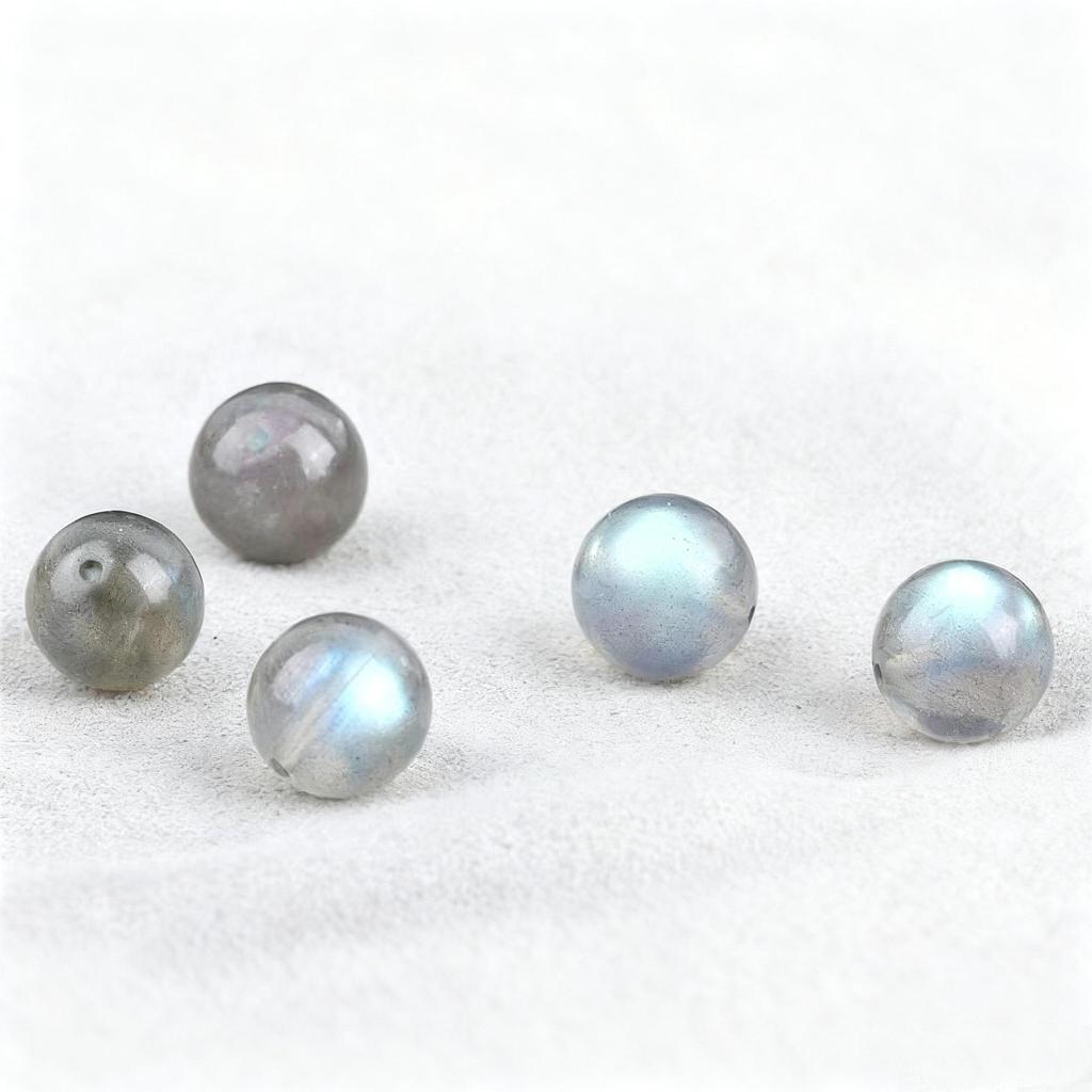 Gray Moonstone & Labradorite Loose Beads for DIY Jewelry