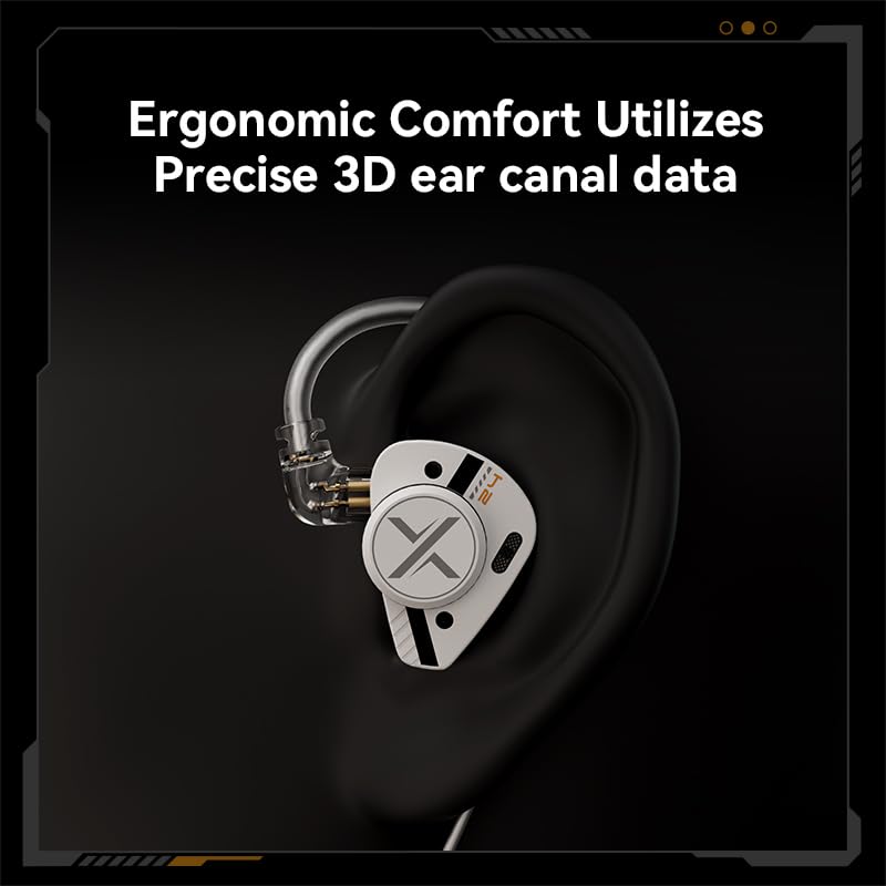 Fanmusic ooopusX Op.24 2DD Plus 4BA Hybrid In-Ear Headphones HiFi Wired Monitor Earphones 3.5mm Microphone