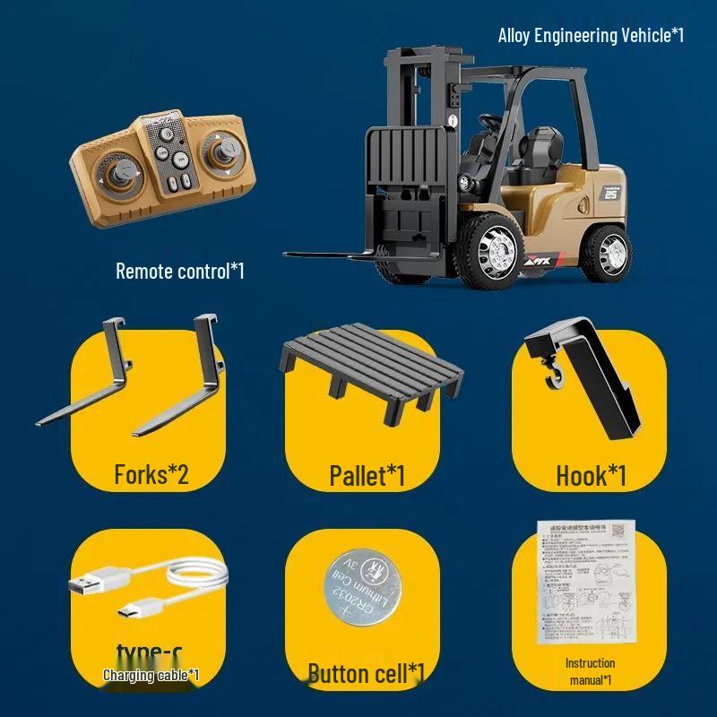 

Mini Remote Control 6-Channel Excavator Toy Truck for Boys