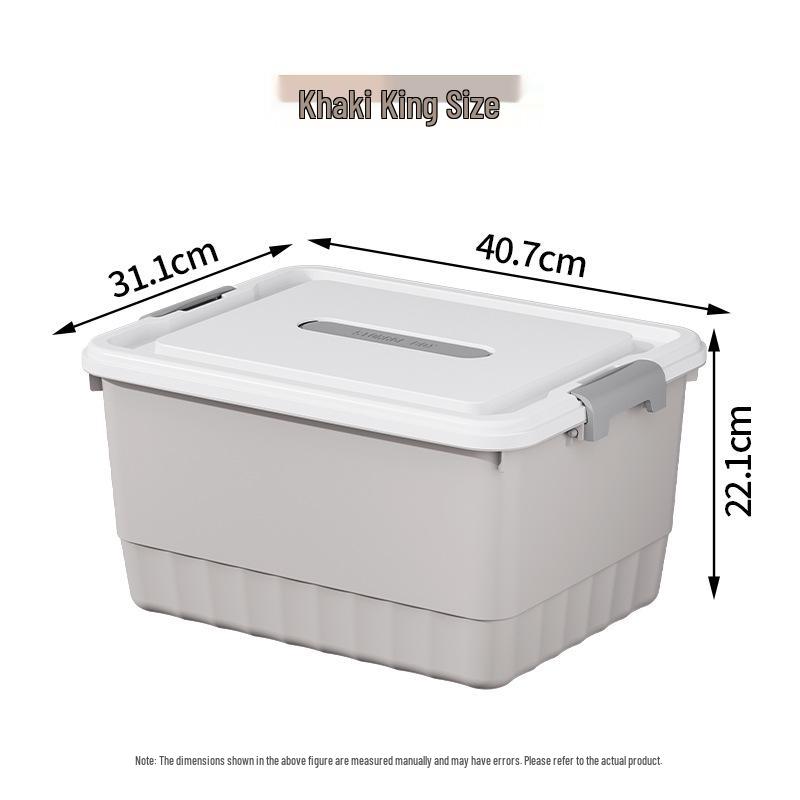 Extra Large Plastic Storage Box with Lid for Clothes, Toys, and Snacks