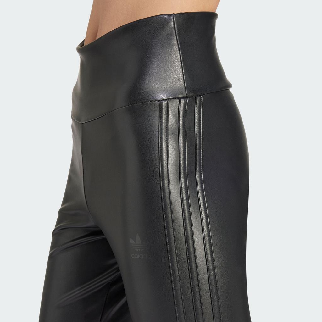 adidas Originals Faux Leather Leggings Women Bottoms Black IY9022