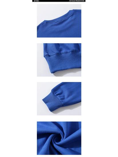 Autumn Solid Color Crew Neck Custom Sweatshirt for Couples & Groups