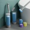 Disposable Toilet Brush Set Portable for Travel, Hotels, and Public Restrooms with Refill Sponge Heads