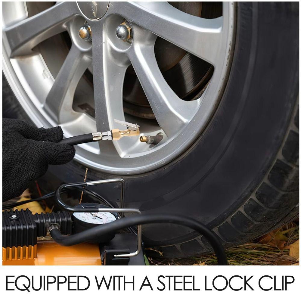 Quick Connect Tire Pump Nozzle Heavy Duty Tire Inflator Adapter Male Head Air Chuck  Tire Repair