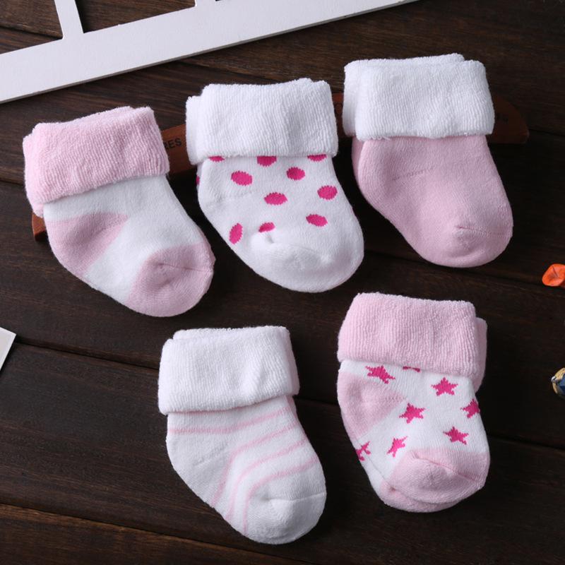 5 Stk./Los Säugling Babysocken Sommer Babysocken für Mädchen Baumwolle Neugeborener Junge Kleinkind Socken Babykleidung Zubehör