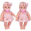 12'' Reborn Lifelike Toy Figure Interaction Toy Full Body Vinyl Simulation Baby Bath for Doll that Look Real for w/ Eyes