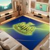Tappeto in Velluto di Cristallo con Stampa di Calcio del Newcastle United, Comodo Assorbente d'Acqua Antiscivolo Tappeto per Pavimento Interno
