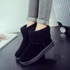 Women's Waterproof Wool Snow Boots, Flat Heel, Non-Slip, Warm Velvet Lining, Short Style