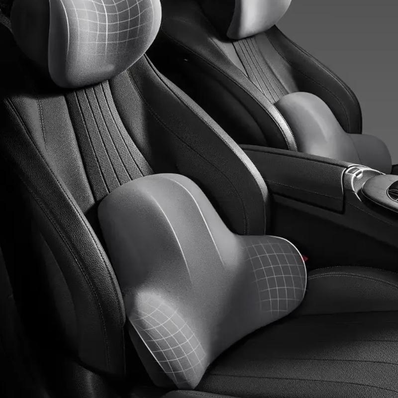 Auto Nackenkissen Lendenwirbelstütze Passend für Sitz Memory-Schaum Rückenlehne Kopfstütze Kissen Auto Innenraum Gadget Zubehör