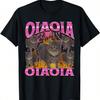 Camiseta Gráfica Bootleg Engraçada Oiia Oiia Gato Meme Masculina Feminina