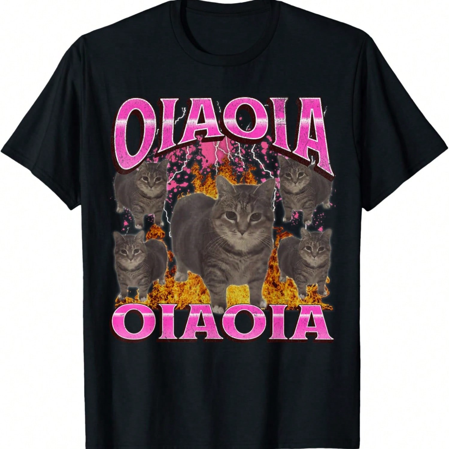 Funny Oiia Oiia Cat Meme Bootleg Graphic Men Women T-Shirt S разноцветный