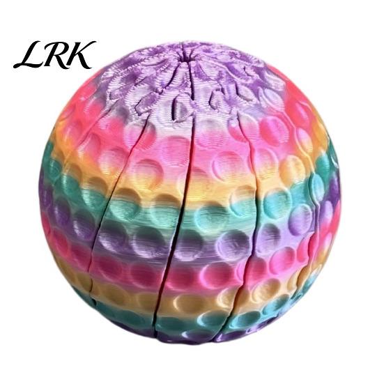 Flexible Sensory Toy 3D Printed Twisting Ball Fidget Toy, Transforming Spiral Shape Decompression Twistable Stress Reliever Desk Accessory for